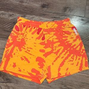 RARE Gym Shark Baggy  Tye Dye Colour Burst  Cotton Shorts Sz Lg